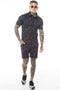 Men's 3D printed shirt suit